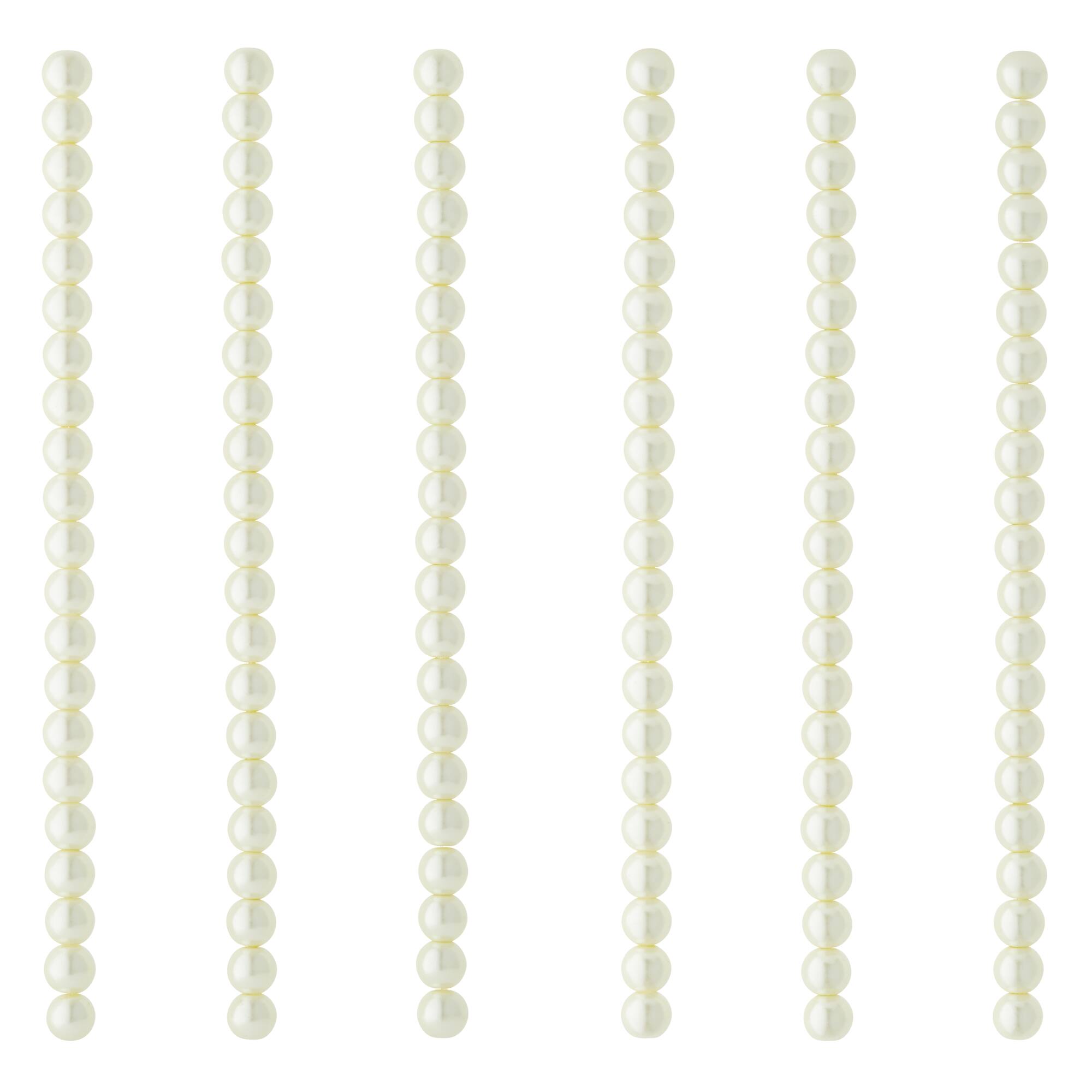 Ivory Pearl Glass Beads, 8mm by Bead Landing™